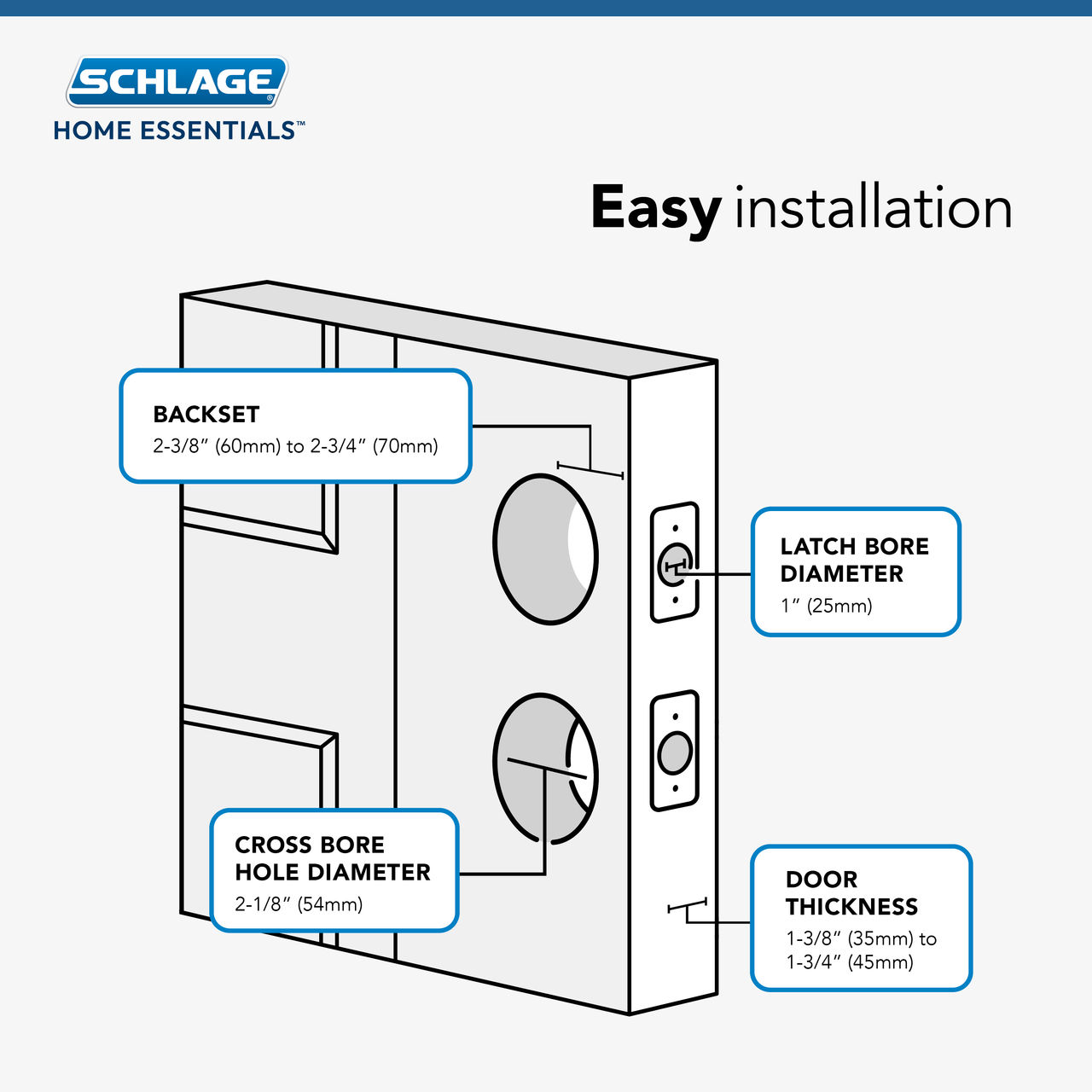 Schlage Home Essentials Single Cylinder Deadbolt and Marwood Keyed Entry Door Knob