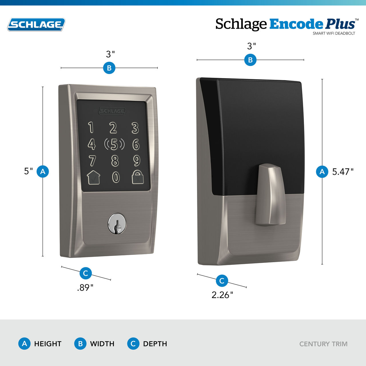 Schlage Encode Plus™ Smart WiFi Deadbolt