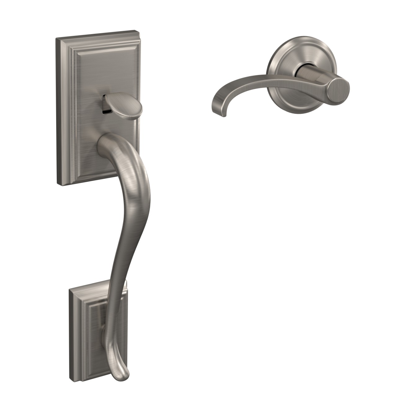 Custom Front Entry Handle and Whitney Lever with Alden Trim