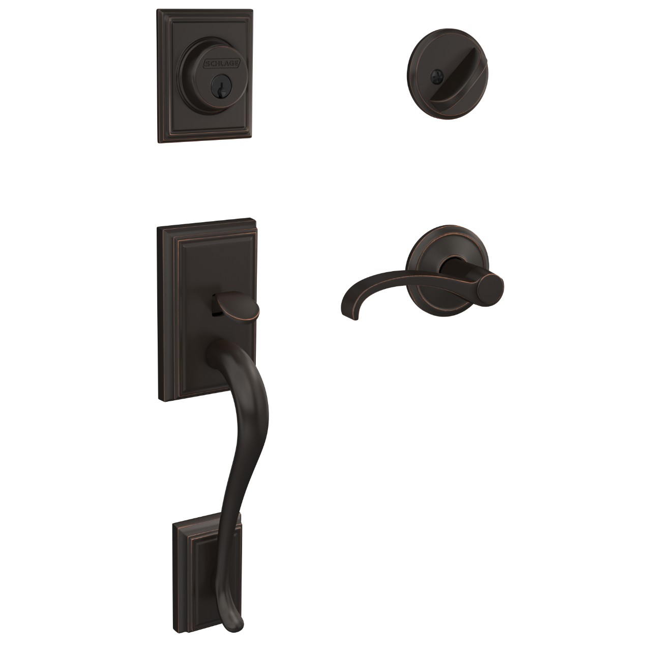 Custom Single Cylinder Handleset and Whitney Lever with Alden Trim