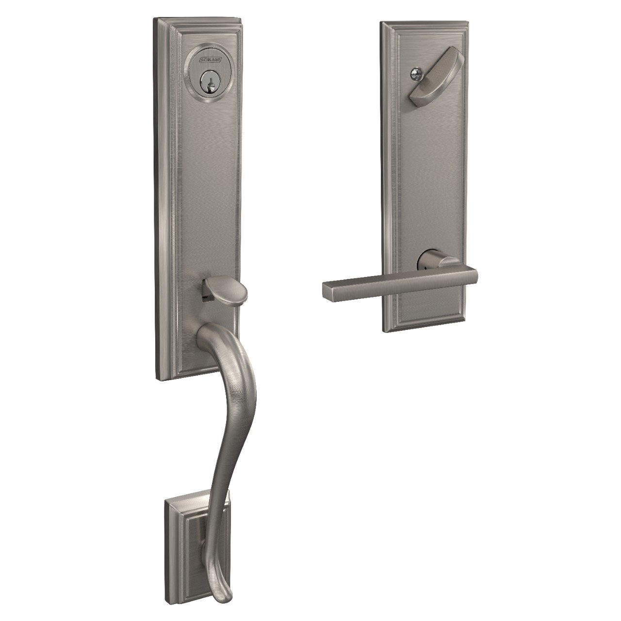 Custom 3/4 Trim Single Cylinder Handleset and Latitude Lever with Addison Trim