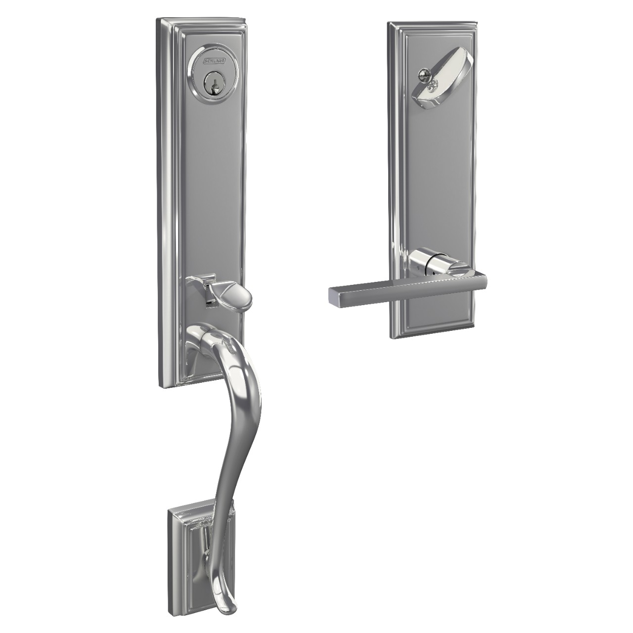 Custom 3/4 Trim Single Cylinder Handleset and Latitude Lever with Addison Trim
