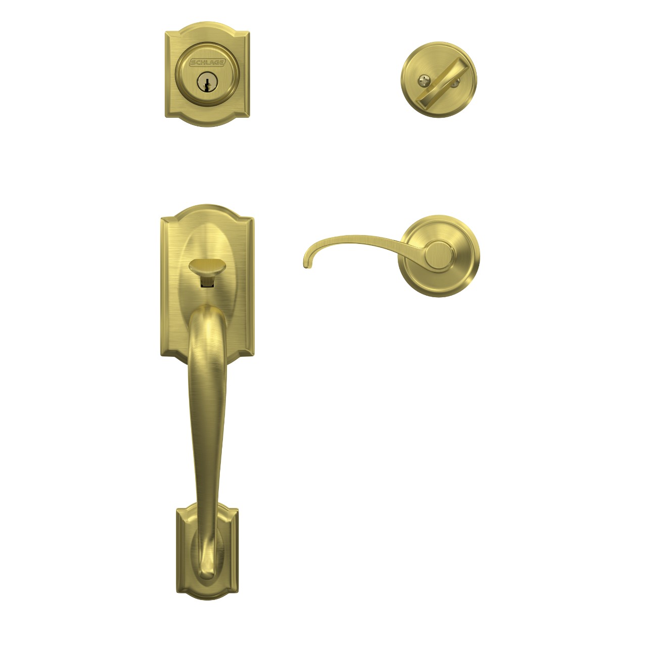 Custom Single Cylinder Handleset and Whitney Lever with Alden Trim
