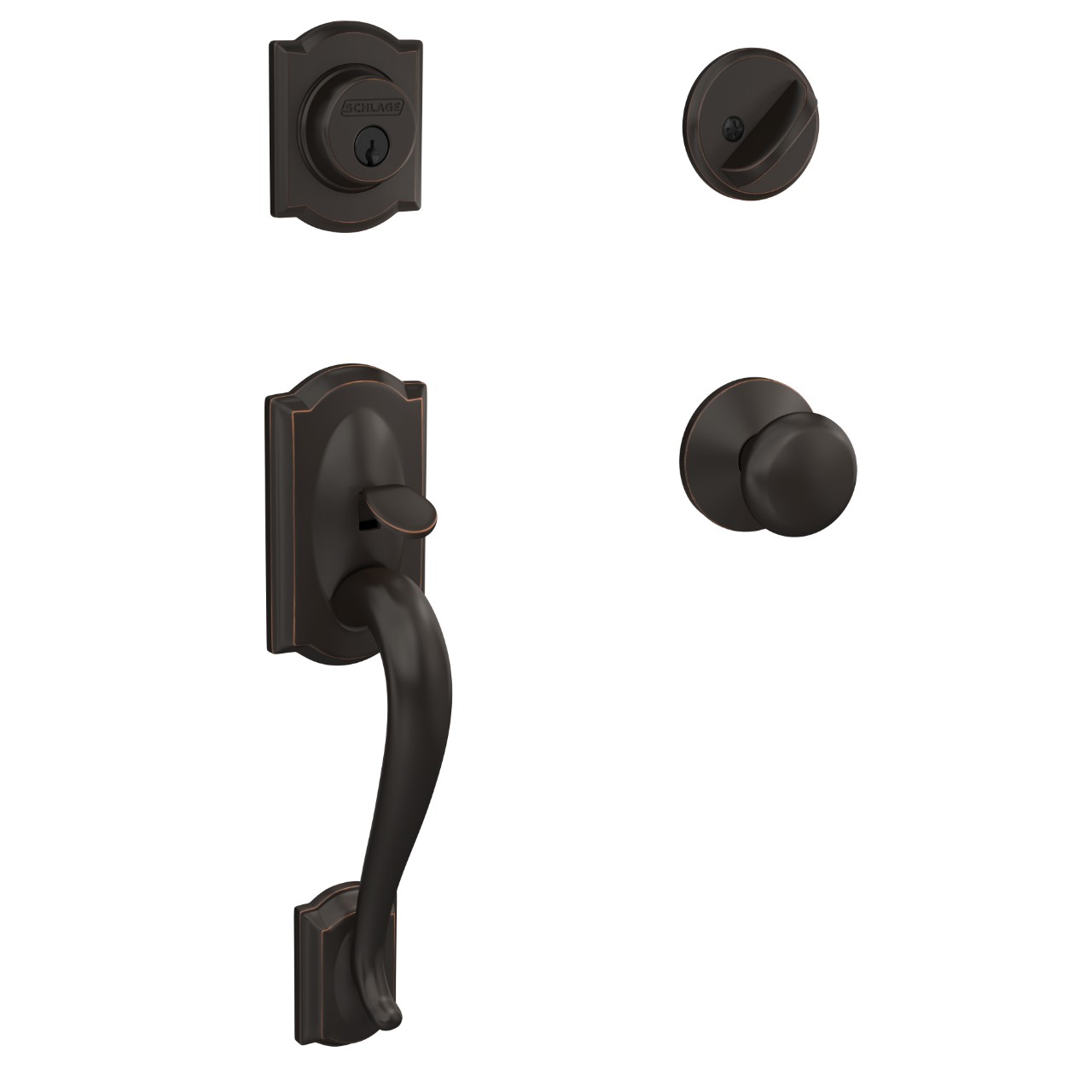 Custom Single Cylinder Handleset and Plymouth Knob with Kinsler Trim