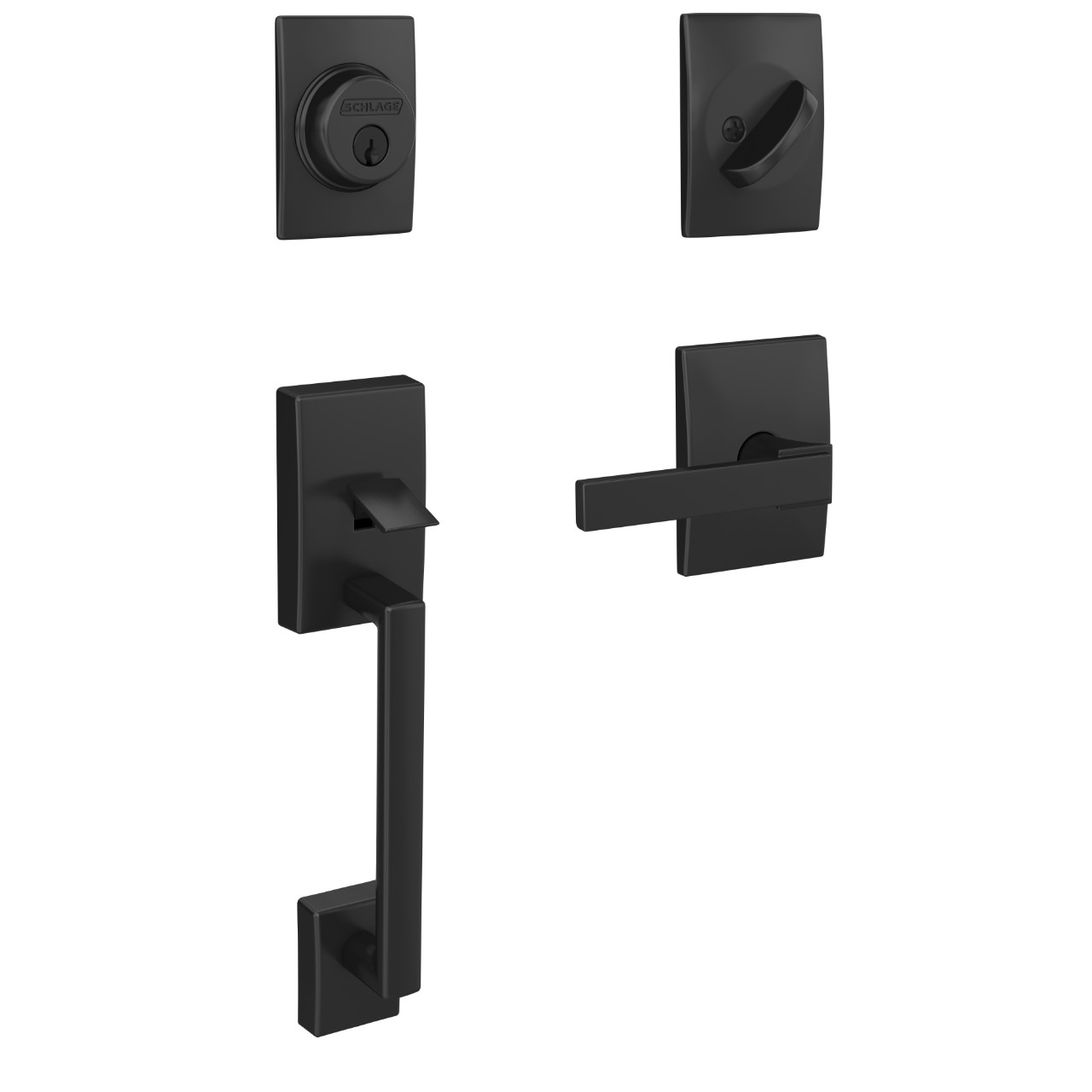 Custom Single Cylinder Handleset and Northbrook Lever with Century Trim