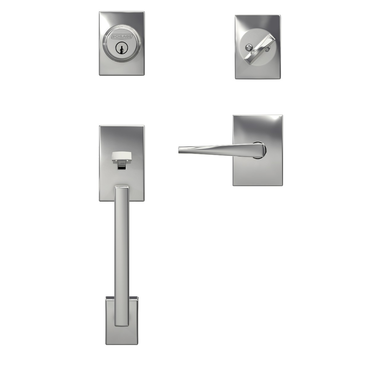 Custom Single Cylinder Handleset and Eller Lever with Century Trim