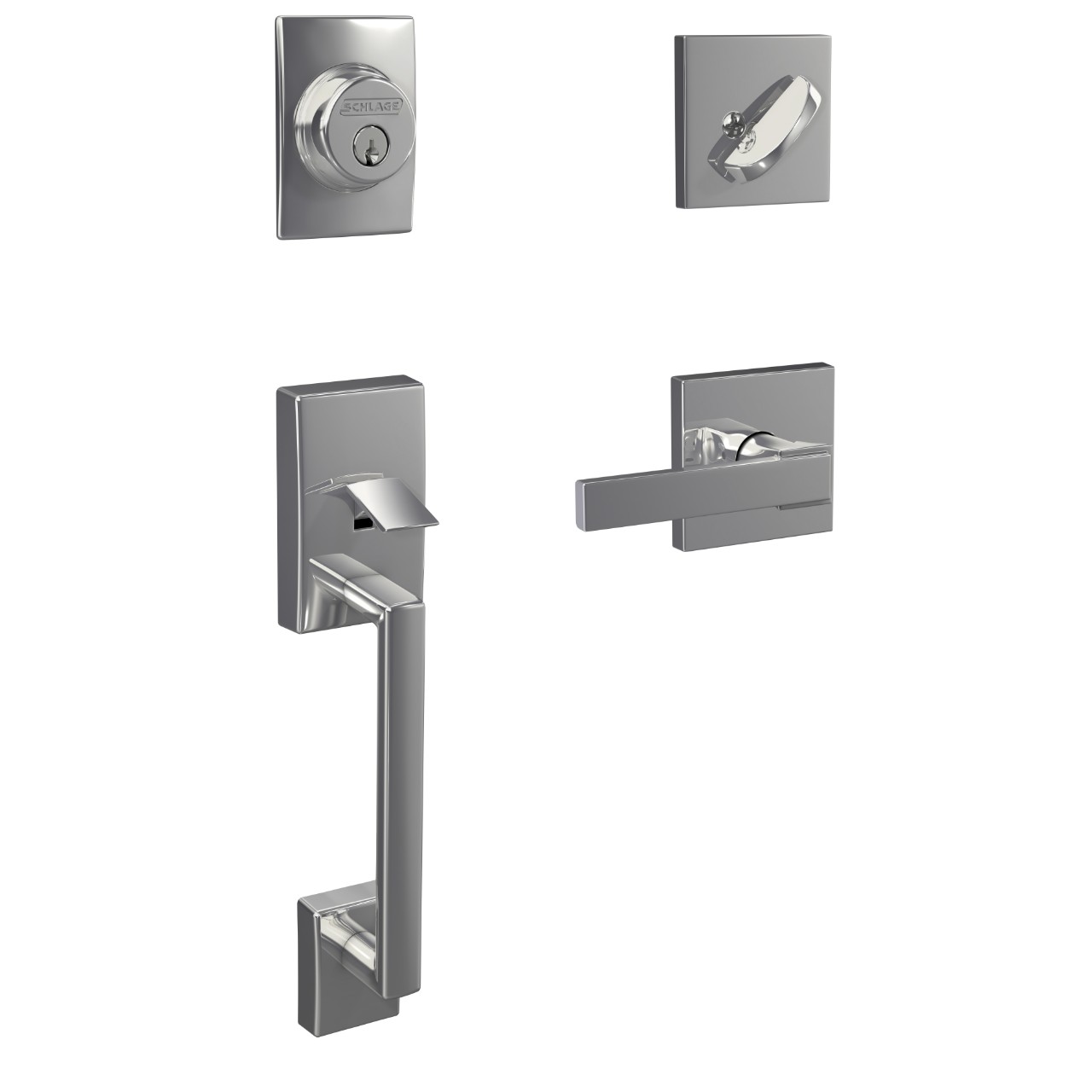 Custom Single Cylinder Handleset and Northbrook Lever with Collins Trim