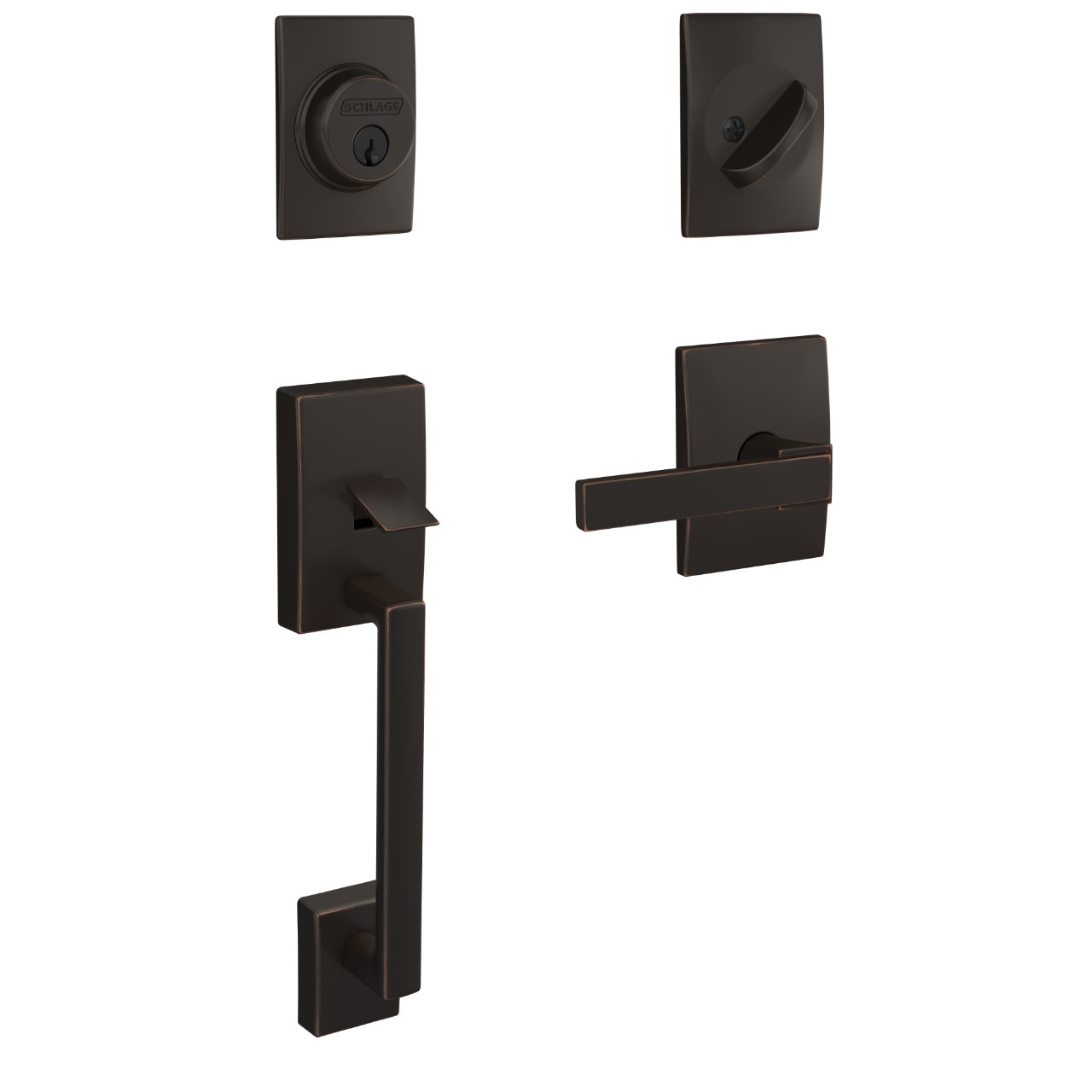 Custom Single Cylinder Handleset and Northbrook Lever with Century Trim