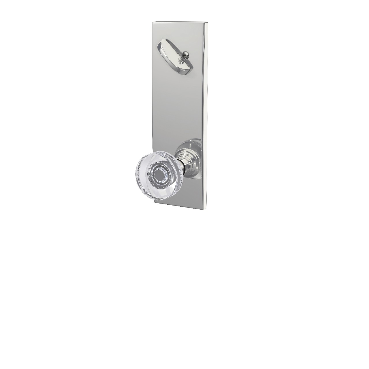 Century 3/4 Trim Single Cylinder Handleset Interior with Dawes Glass Knob