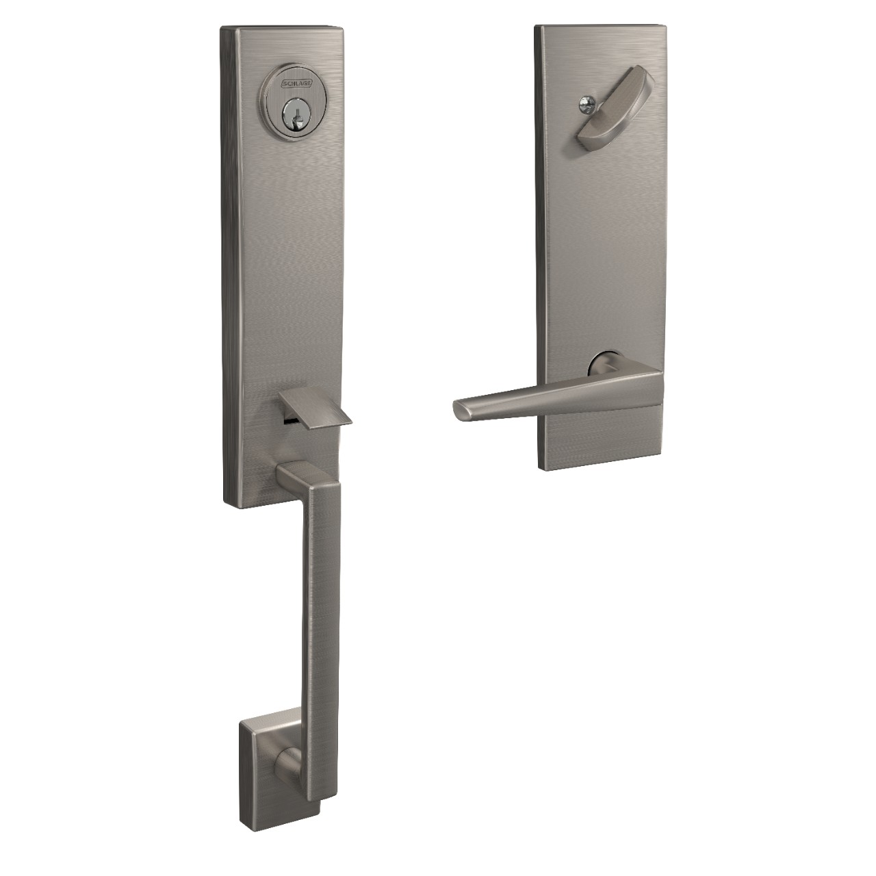 Custom 3/4 Trim Single Cylinder Handleset and Eller Lever with Century Trim