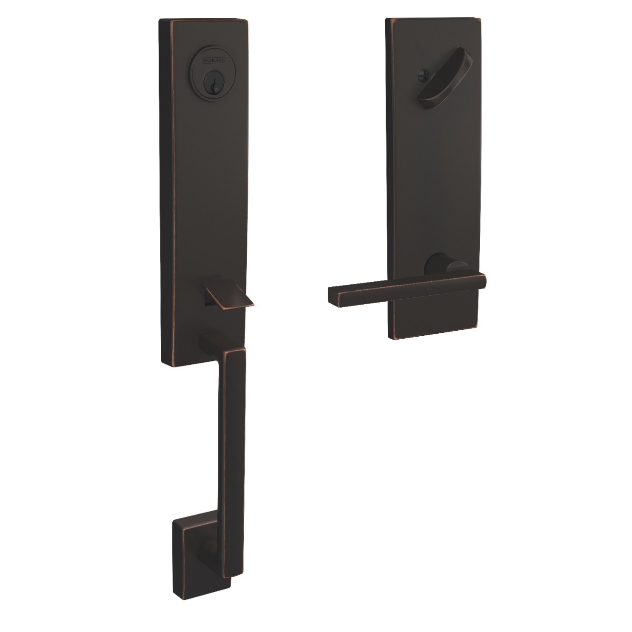 Custom 3/4 Trim Single Cylinder Handleset and Latitude Lever with Century Trim
