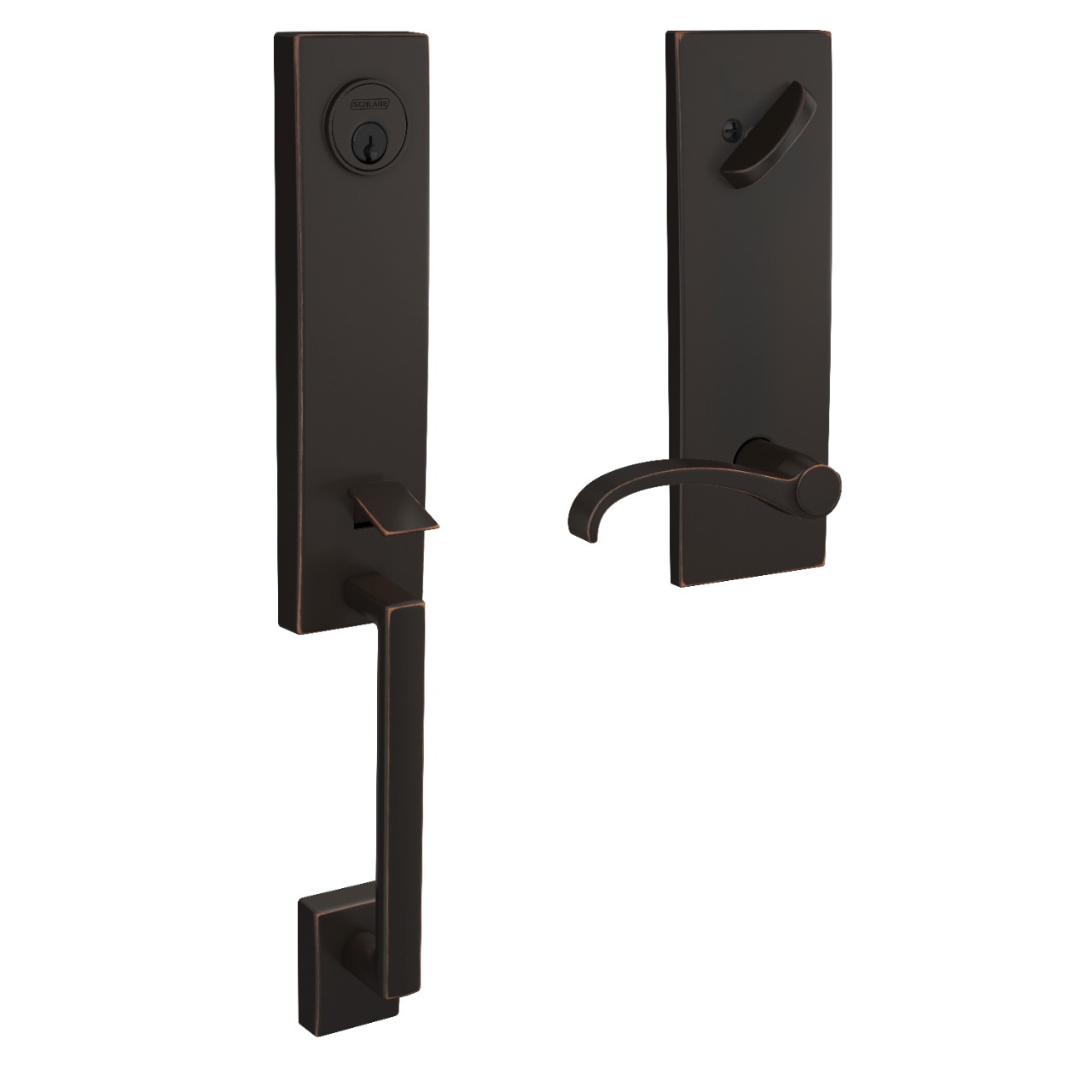 Custom 3/4 Trim Single Cylinder Handleset and Whitney Lever with Century Trim