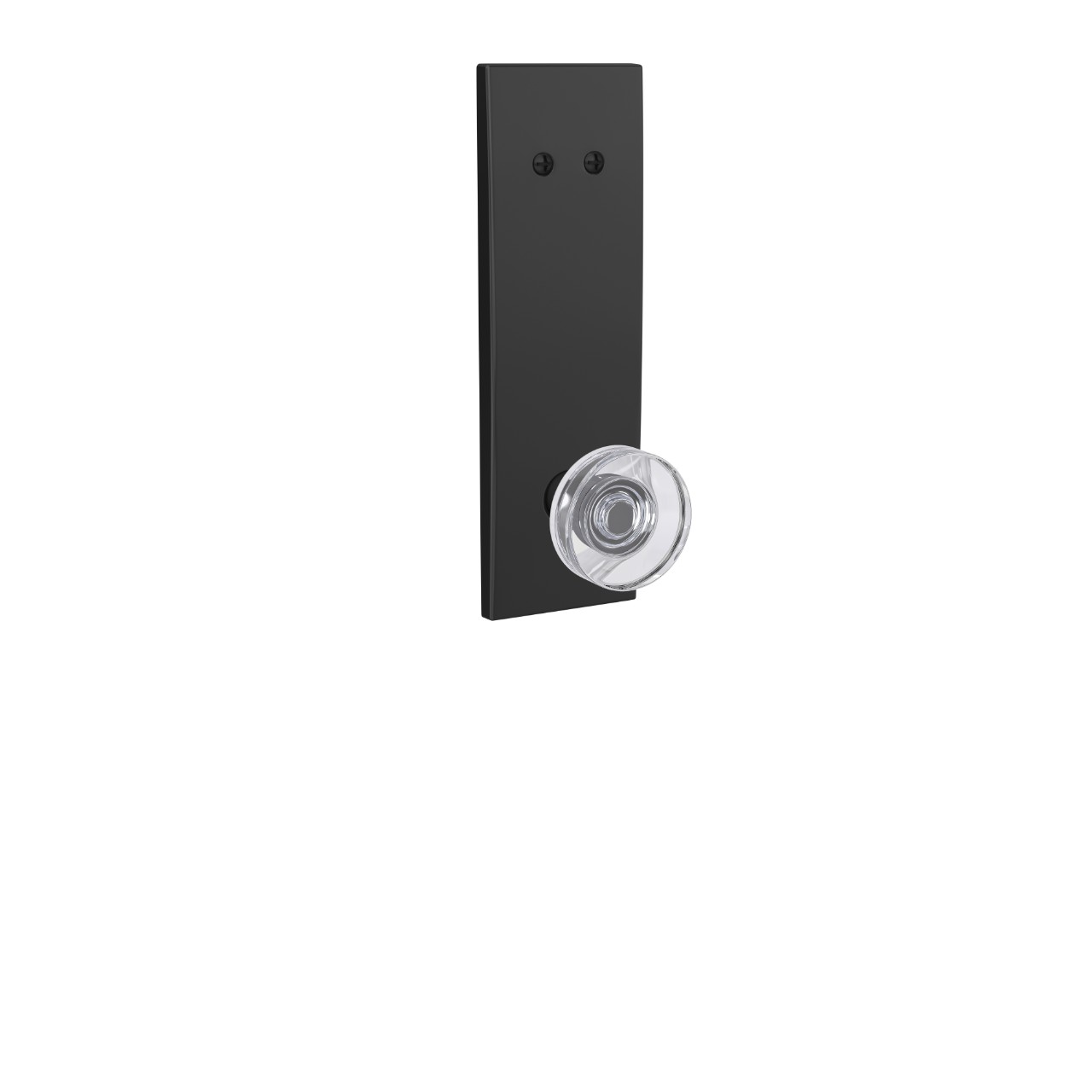 Century 3/4 trim Inactive Handleset Interior with Dawes Glass Knob