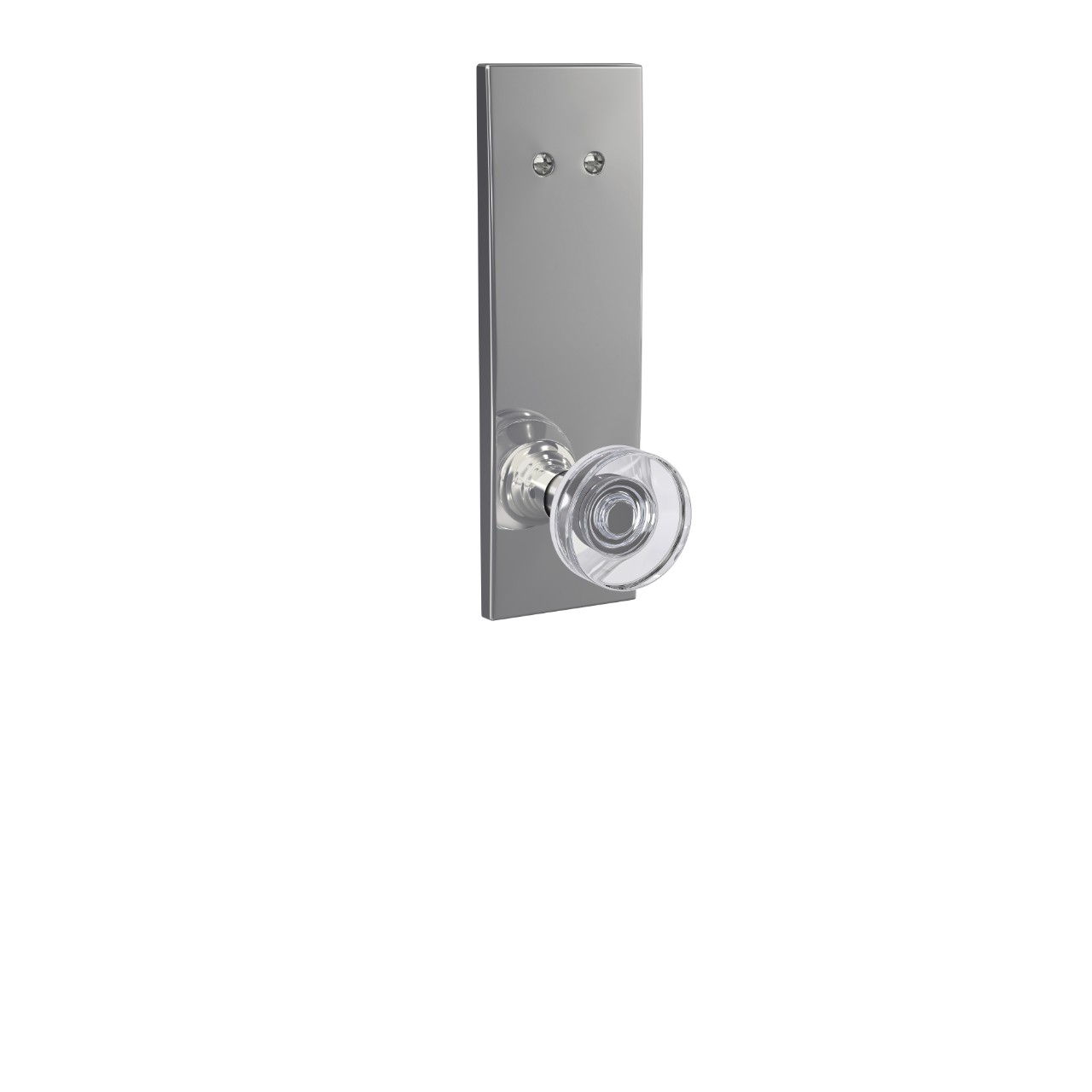 Century 3/4 trim Inactive Handleset Interior with Dawes Glass Knob