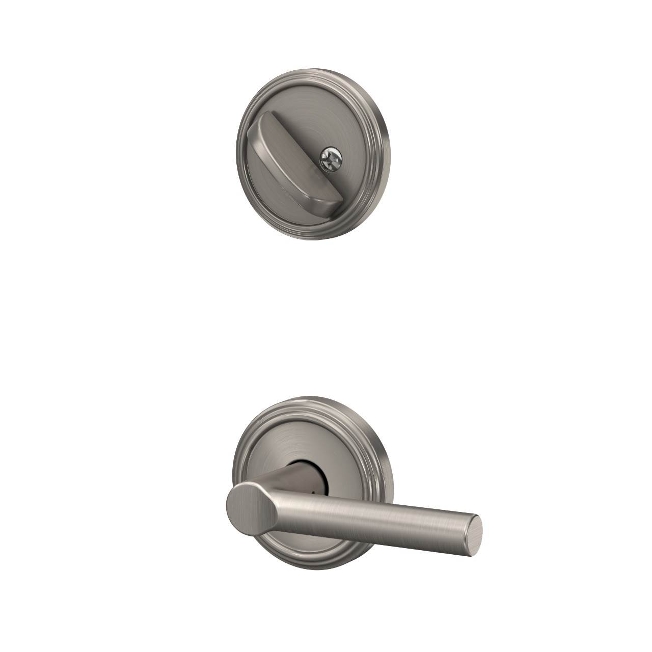 Single Cylinder Handleset Interior with Broadway Lever