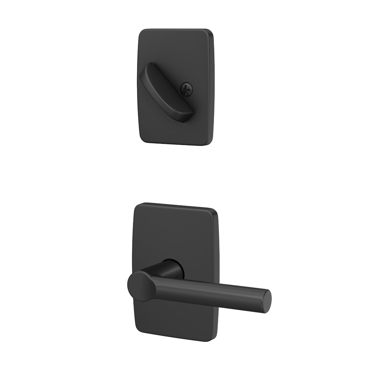 Single Cylinder Handleset Interior with Broadway Lever