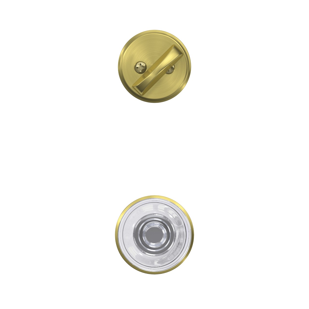 Single Cylinder Handleset Interior with Dawes Glass Knob