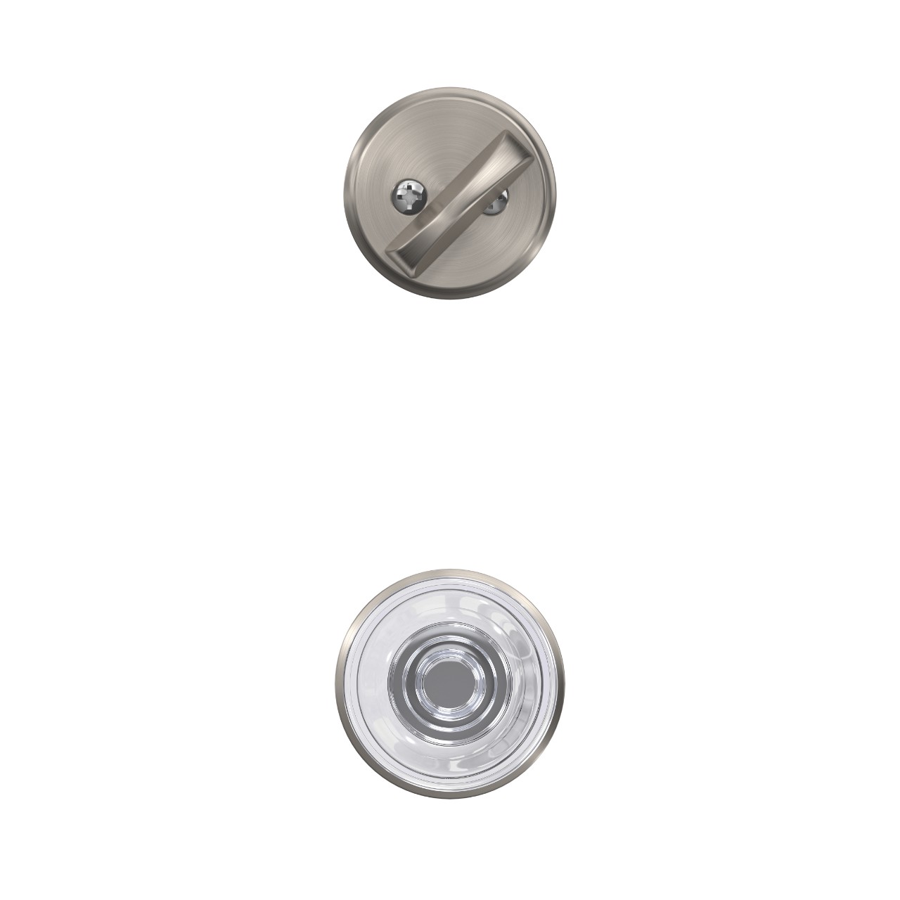 Single Cylinder Handleset Interior with Dawes Glass Knob