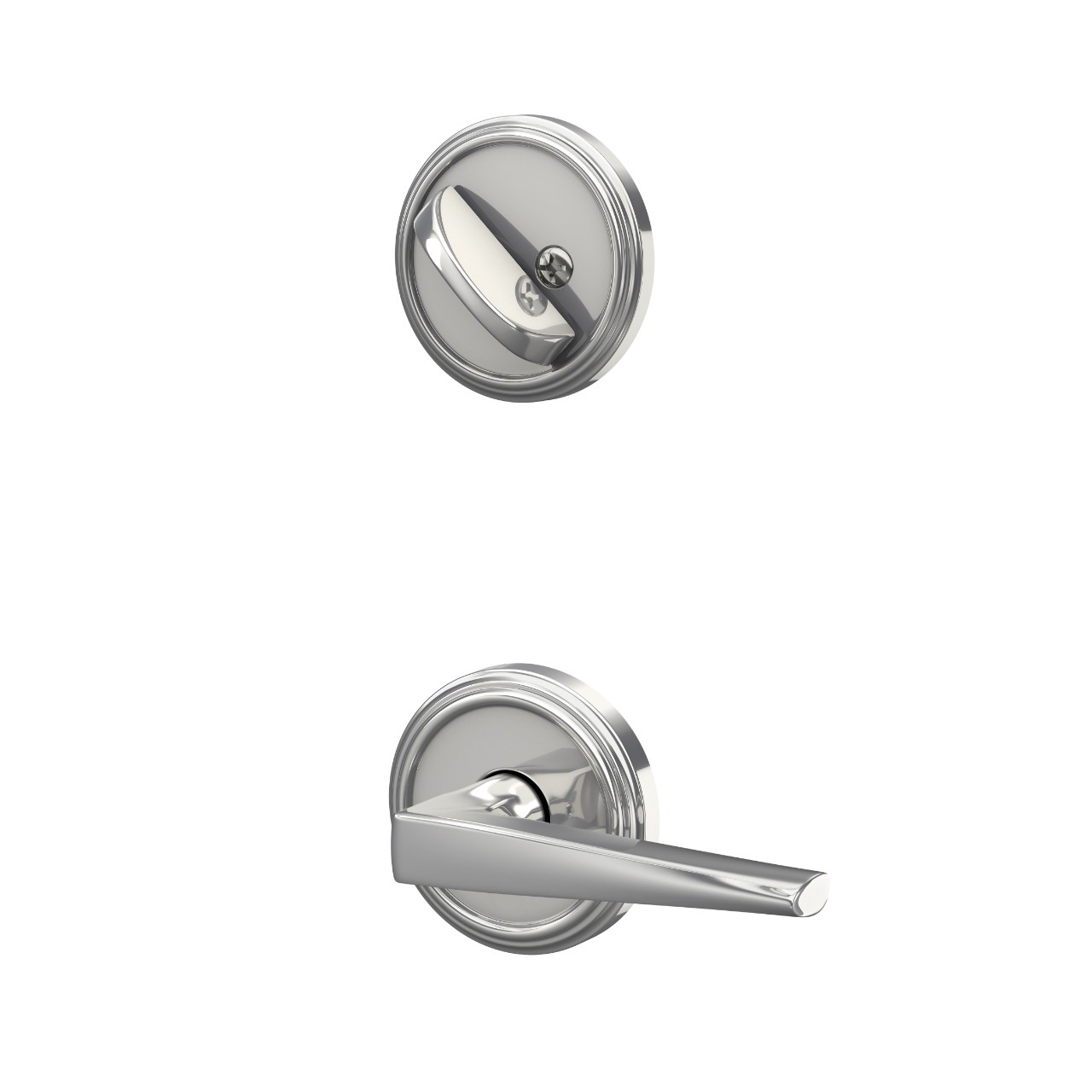 Single Cylinder Handleset Interior with Eller Lever