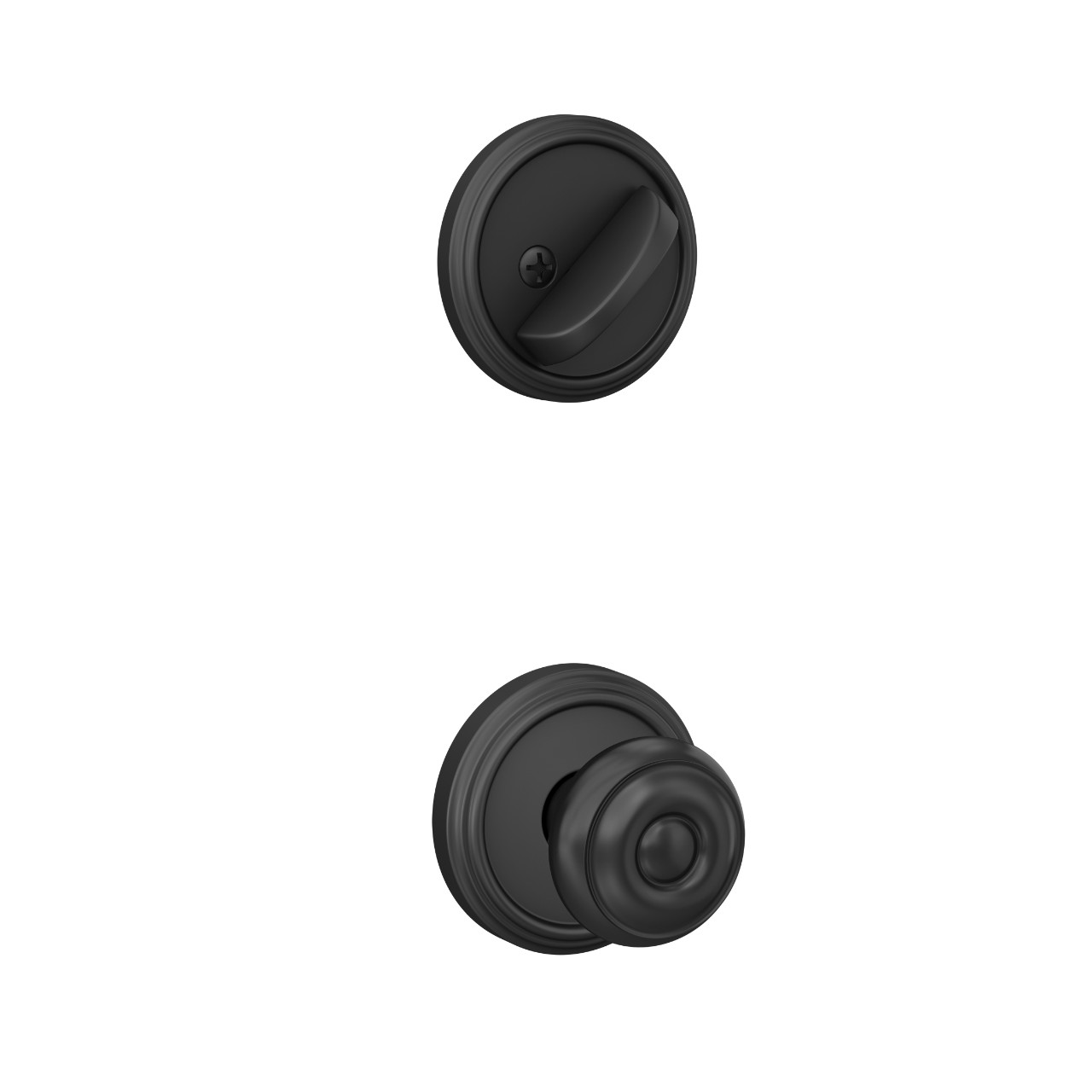 Single Cylinder Handleset Interior with Georgian Knob