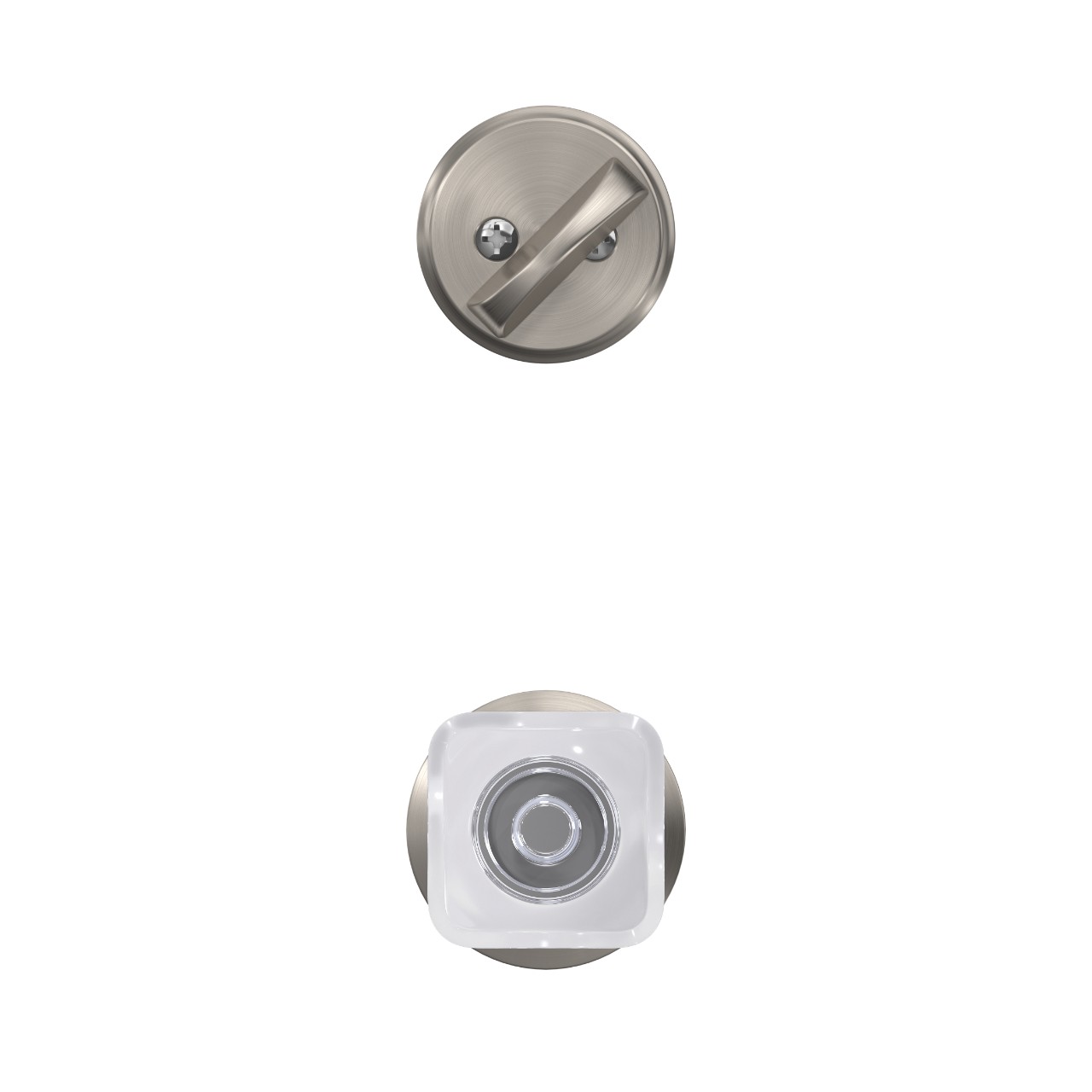 Single Cylinder Handleset Interior with Kyle Glass Knob
