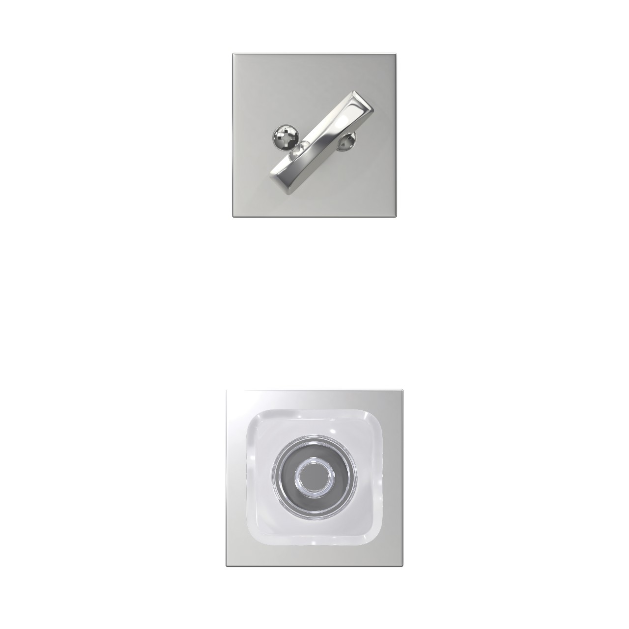 Single Cylinder Handleset Interior with Kyle Glass Knob
