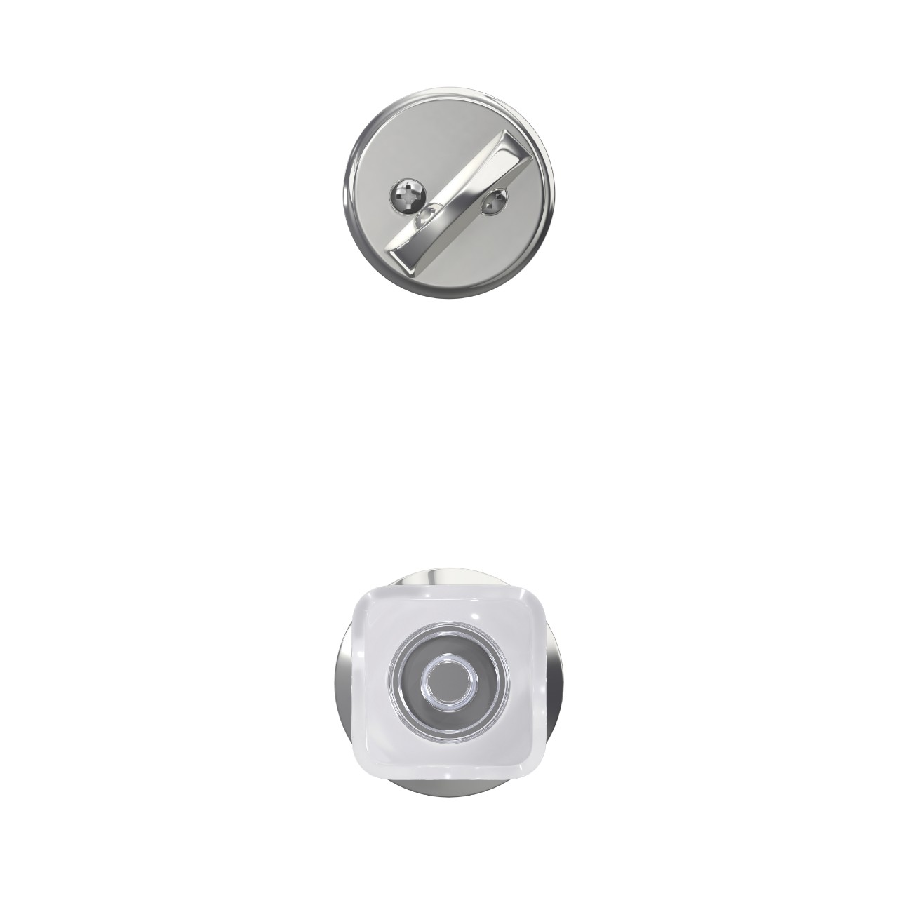 Single Cylinder Handleset Interior with Kyle Glass Knob