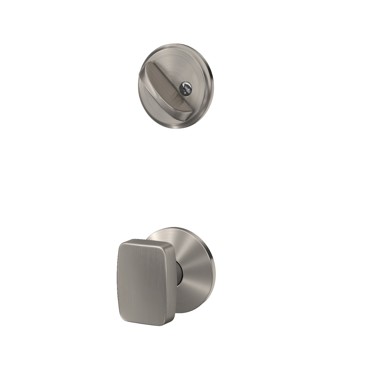 Single Cylinder Handleset Interior with Nixon Knob
