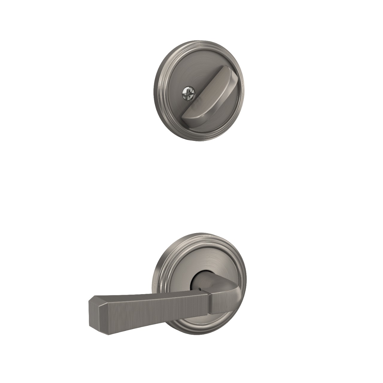 Single Cylinder Handleset Interior with Rivington Lever