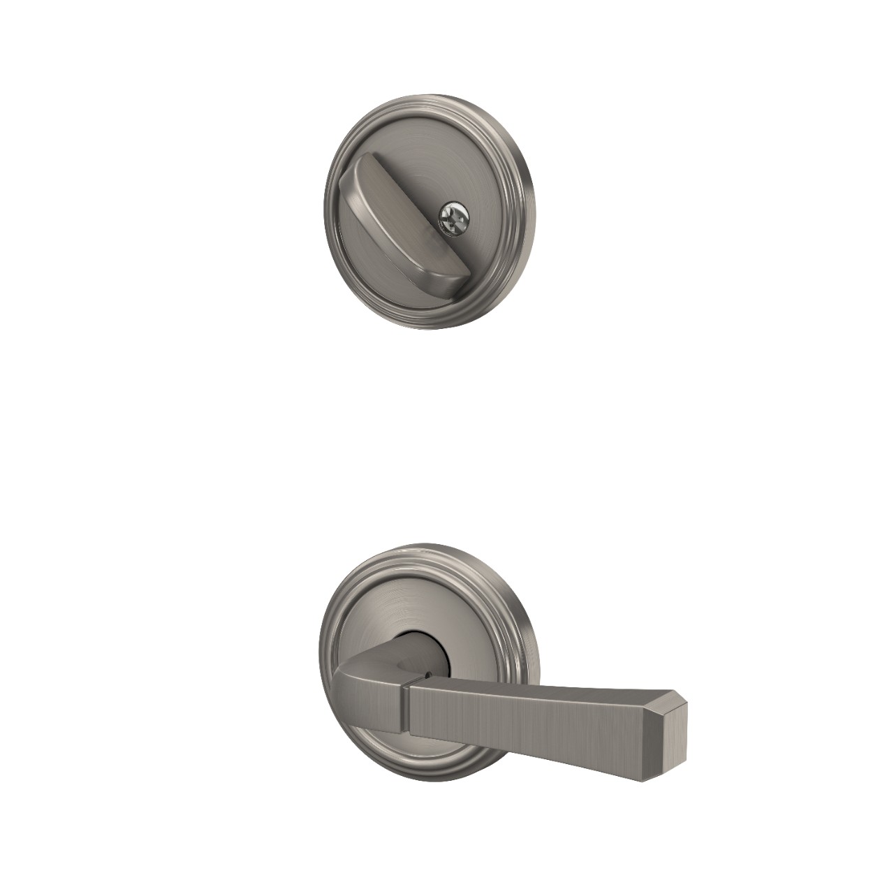 Single Cylinder Handleset Interior with Rivington Lever