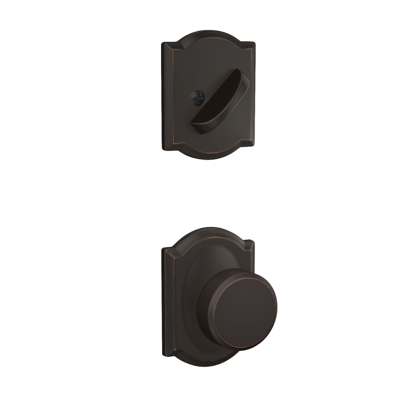 Single Cylinder Handleset Interior with Swanson Knob