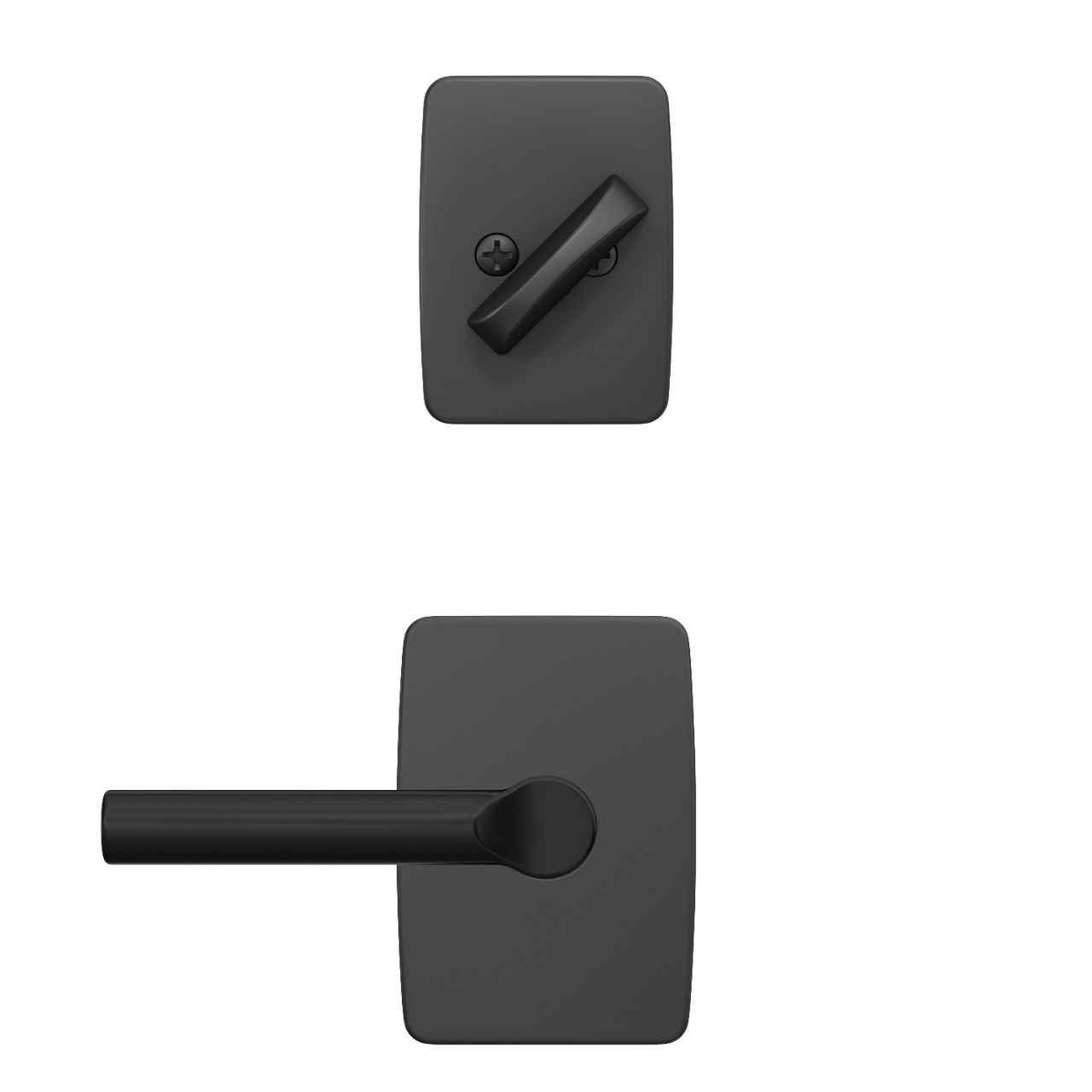 Inactive Handleset Interior with Broadway Lever
