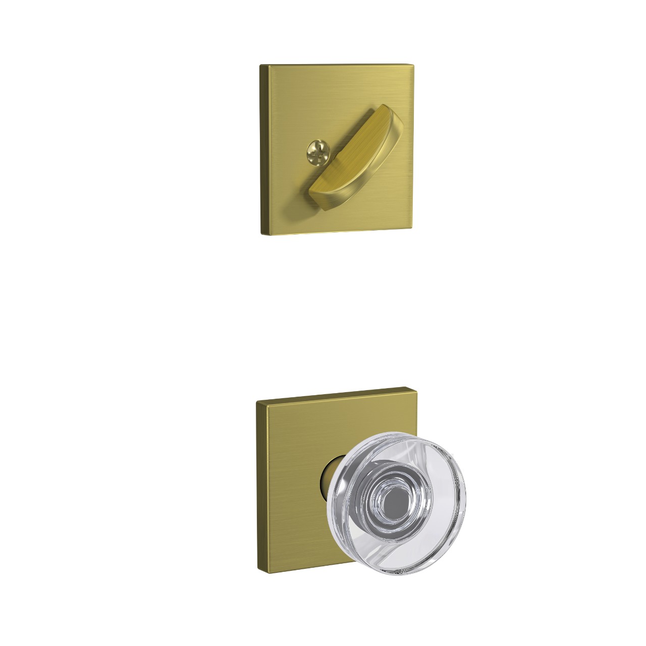 Inactive Handleset Interior with Dawes Glass Knob