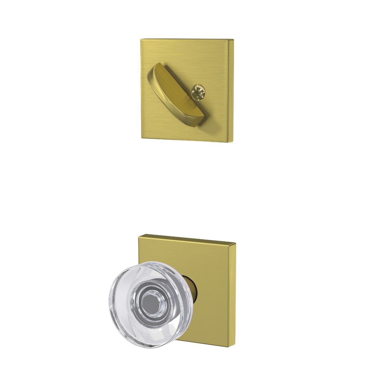 Inactive Handleset Interior with Dawes Glass Knob