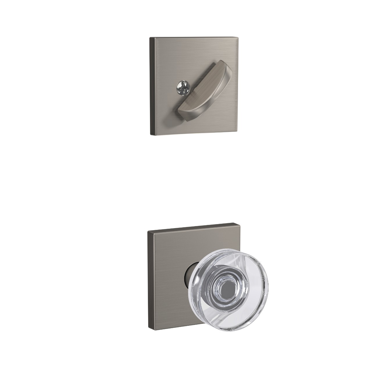 Inactive Handleset Interior with Dawes Glass Knob
