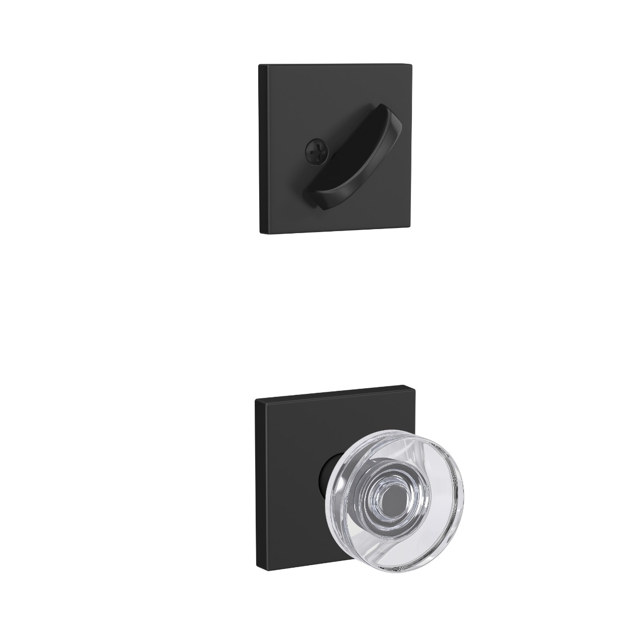 Inactive Handleset Interior with Dawes Glass Knob