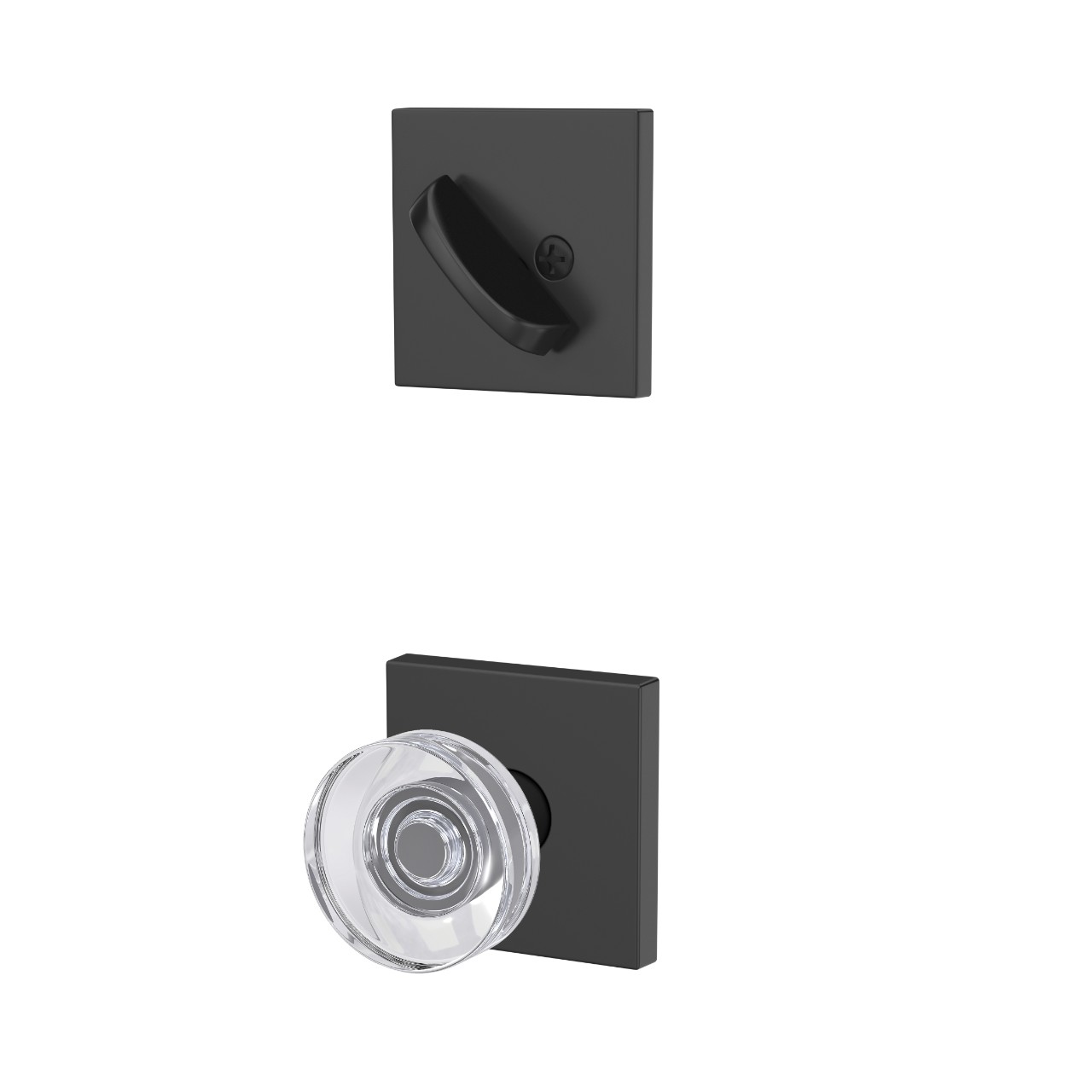 Inactive Handleset Interior with Dawes Glass Knob