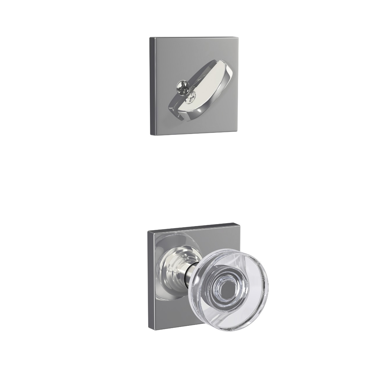 Inactive Handleset Interior with Dawes Glass Knob