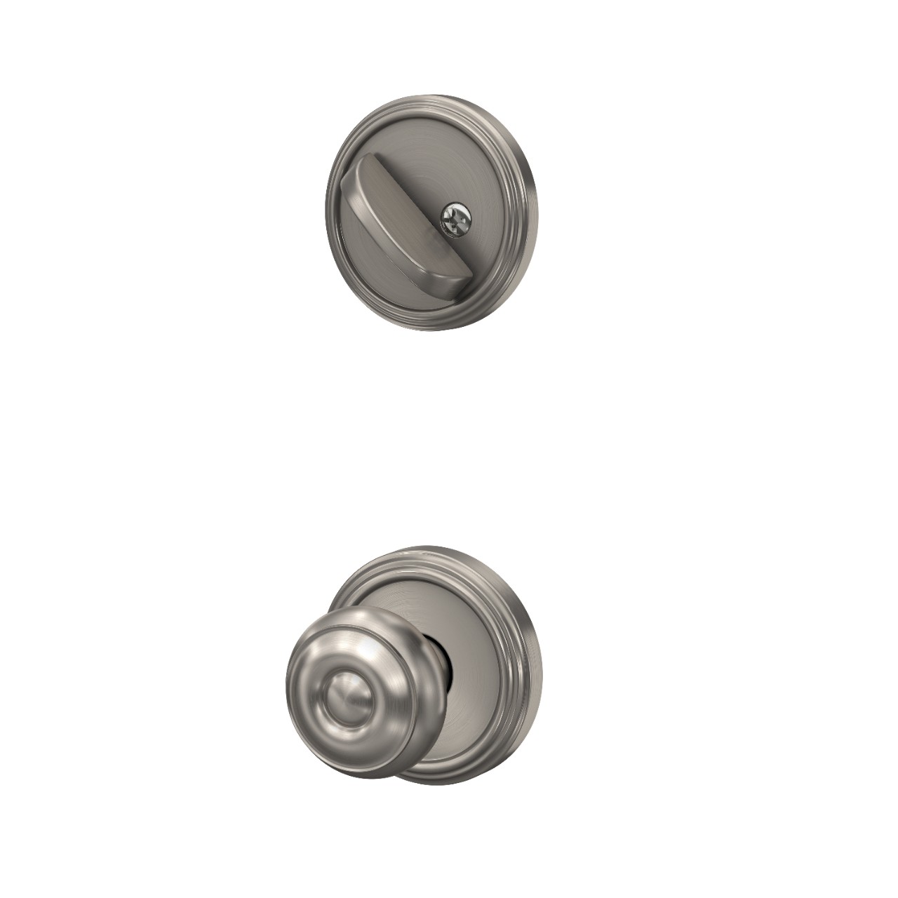 Inactive Handleset Interior with Georgian Knob