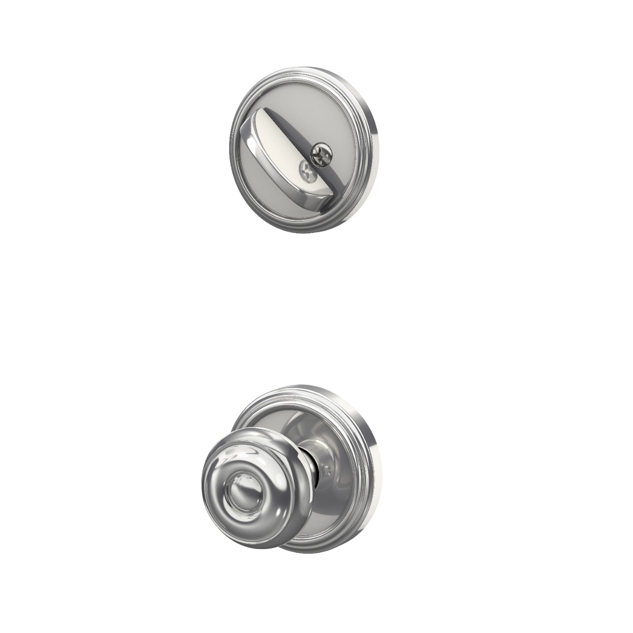 Inactive Handleset Interior with Georgian Knob