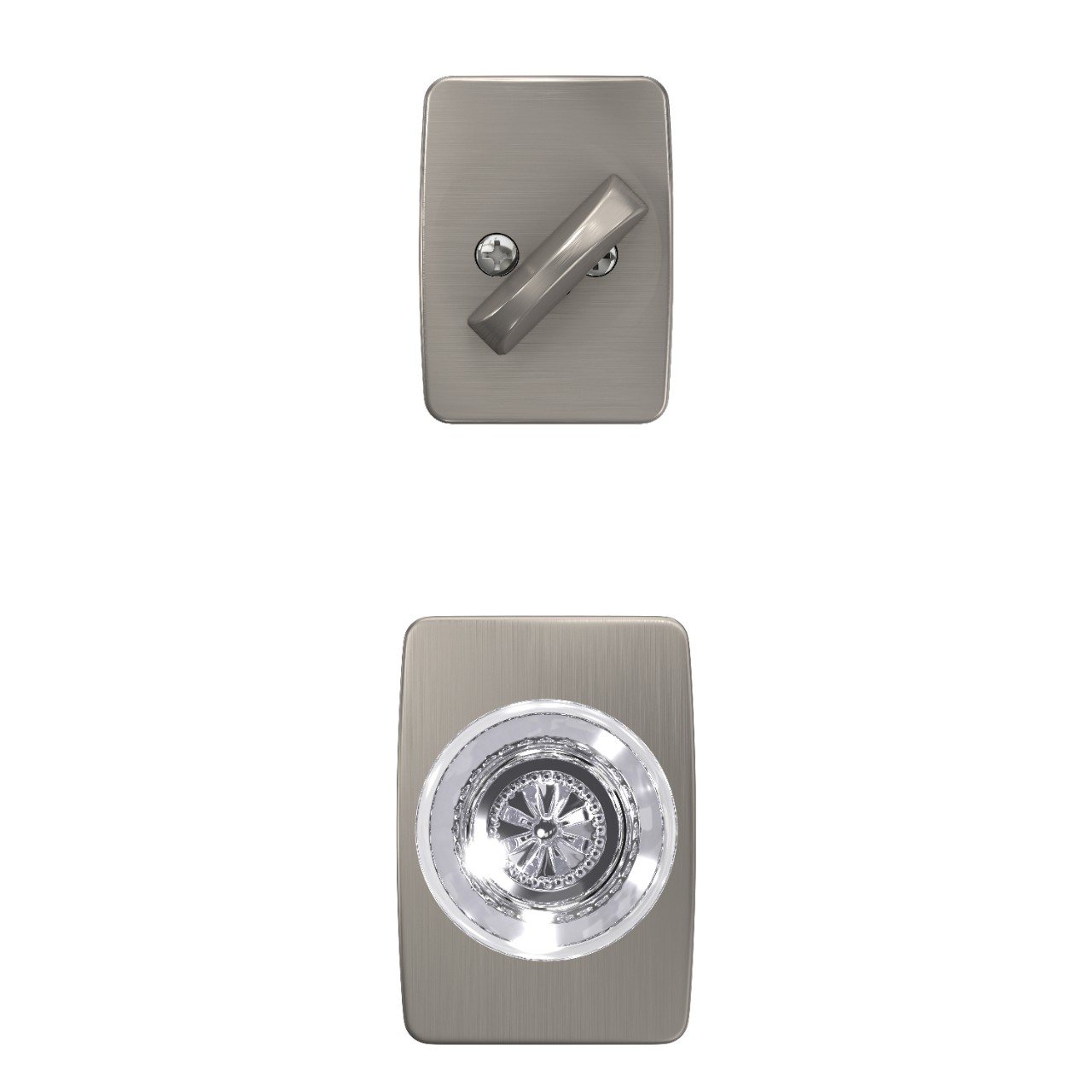 Inactive Handleset Interior with Hobson Glass Knob