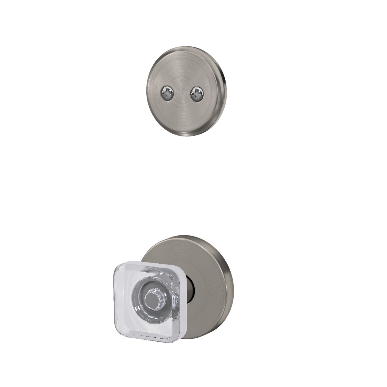 Inactive Handleset Interior with Kyle Glass Knob