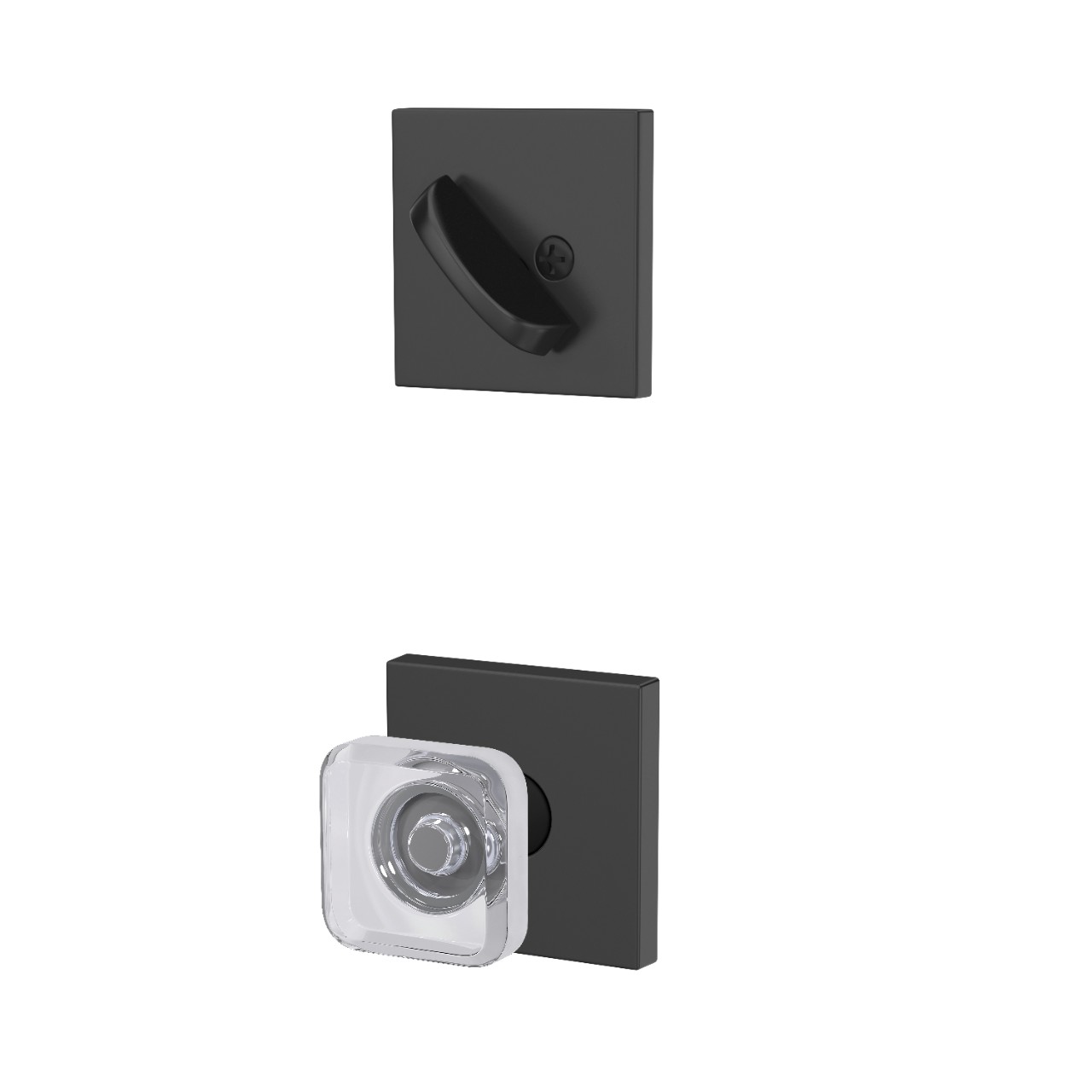 Inactive Handleset Interior with Kyle Glass Knob