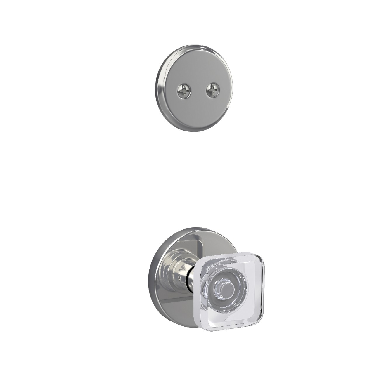 Inactive Handleset Interior with Kyle Glass Knob
