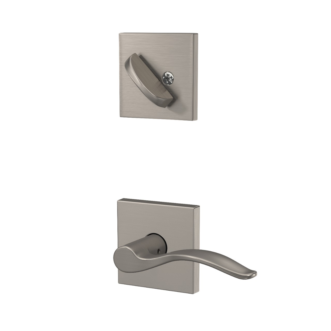 Inactive Handleset Interior with Pennant Lever
