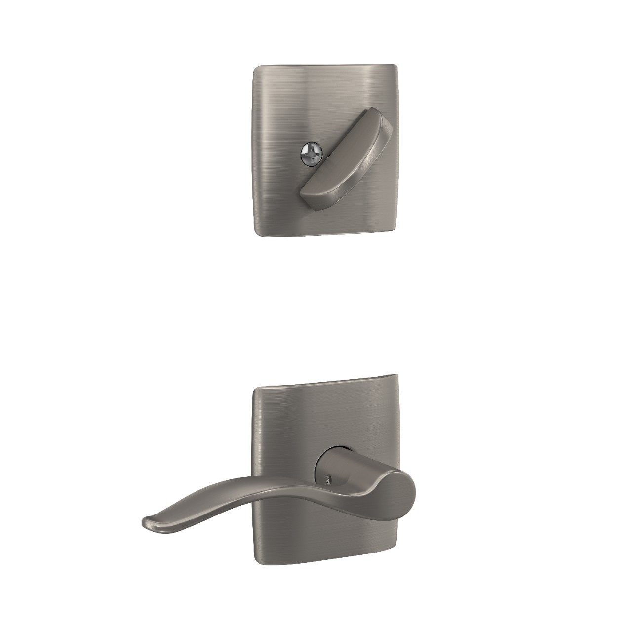 Inactive Handleset Interior with Pennant Lever