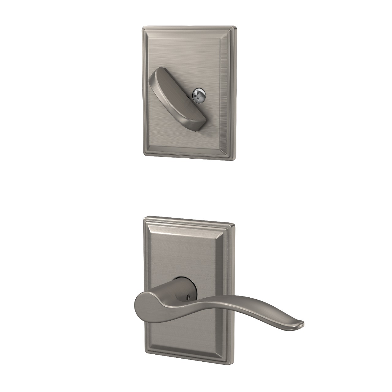 Inactive Handleset Interior with Pennant Lever