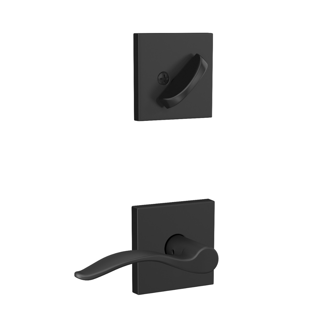 Inactive Handleset Interior with Pennant Lever