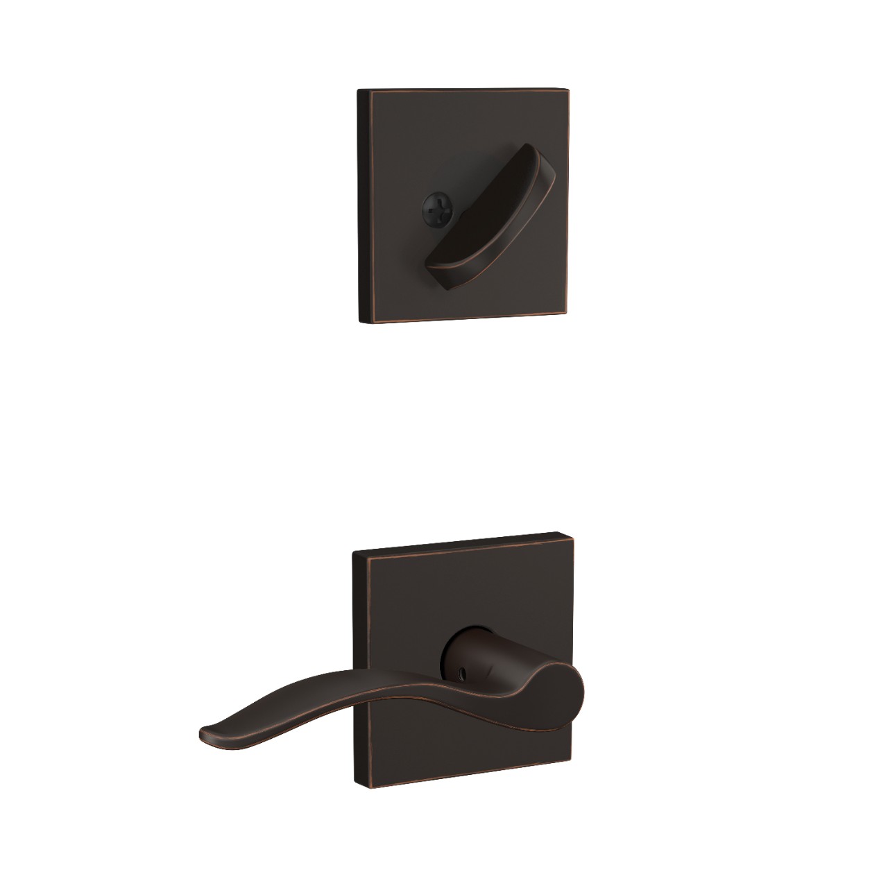 Inactive Handleset Interior with Pennant Lever