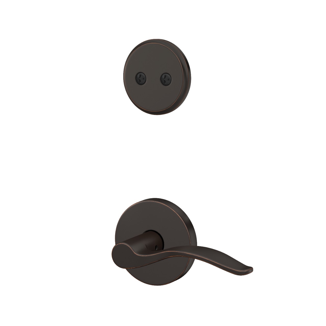 Inactive Handleset Interior with Pennant Lever